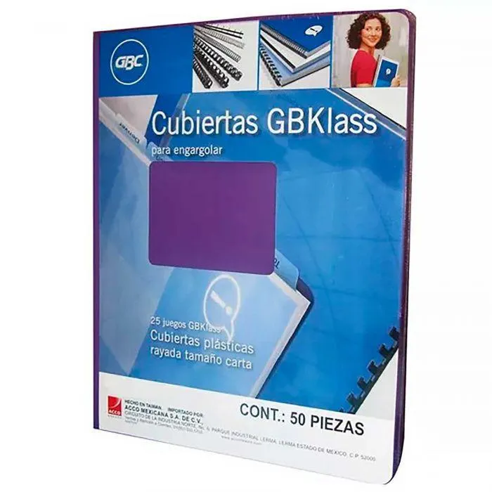 CUBIERTAS GBC GBKLASS SOLIDO C/50 PZAS CARTA