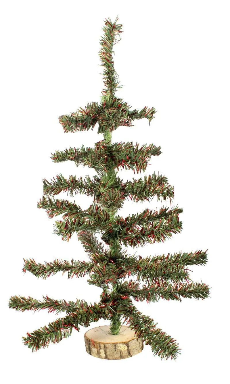 Pino Navideño Lujo Verde con Rojo 0.45m