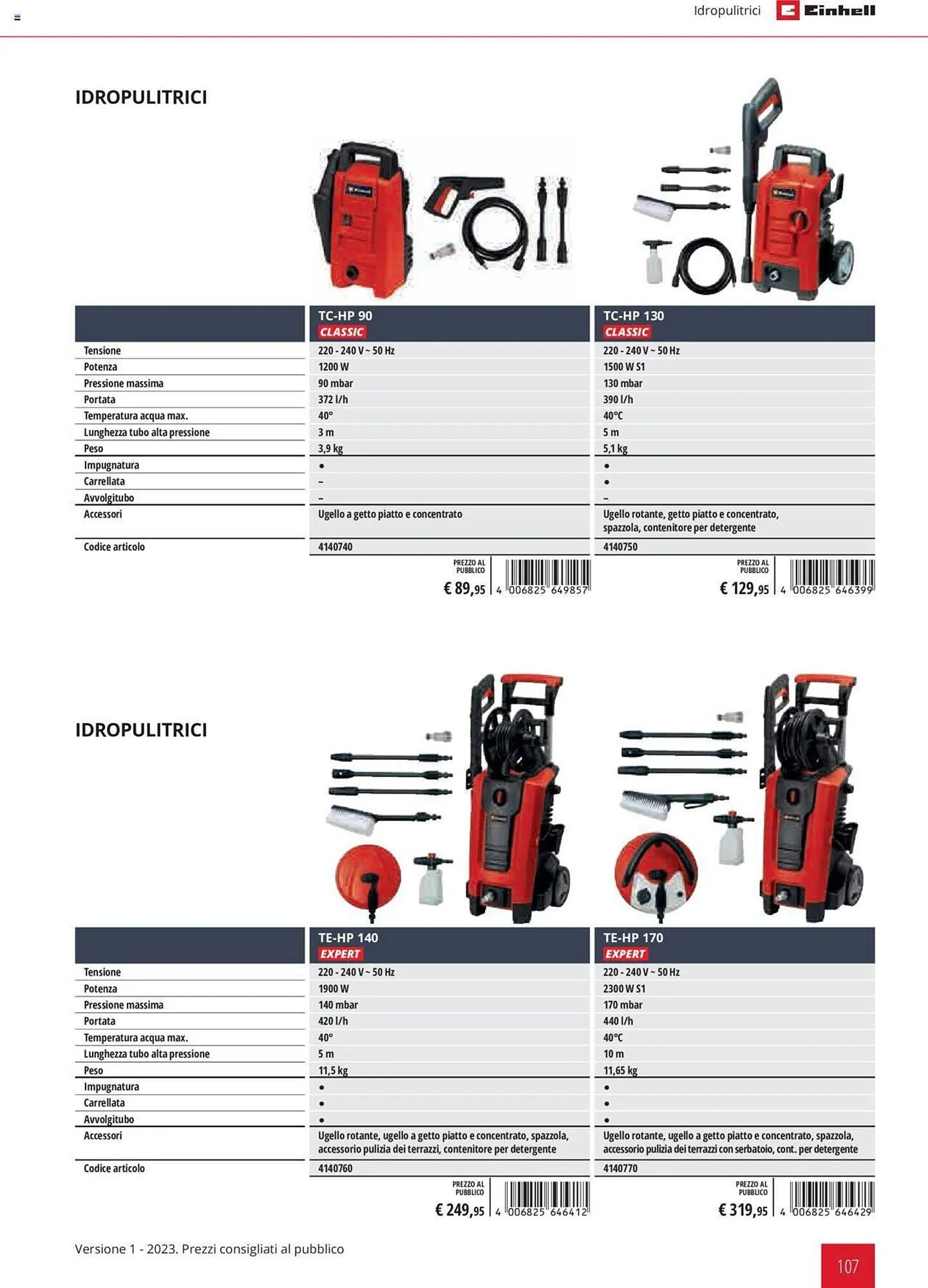 Volantino Einhell da 1 febbraio a 31 dicembre di 2023 - Pagina del volantino 107