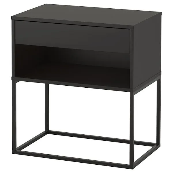 Nightstand, black,