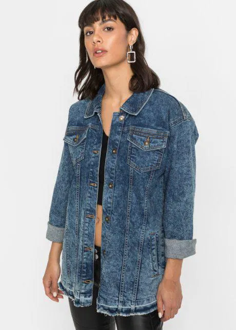 Giacca di jeans con stampa