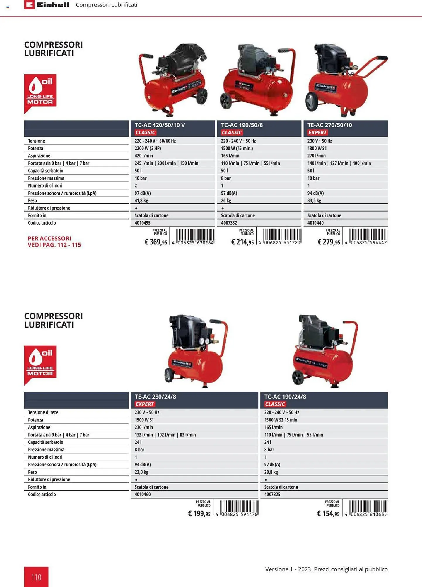 Volantino Einhell da 1 febbraio a 31 dicembre di 2023 - Pagina del volantino 110
