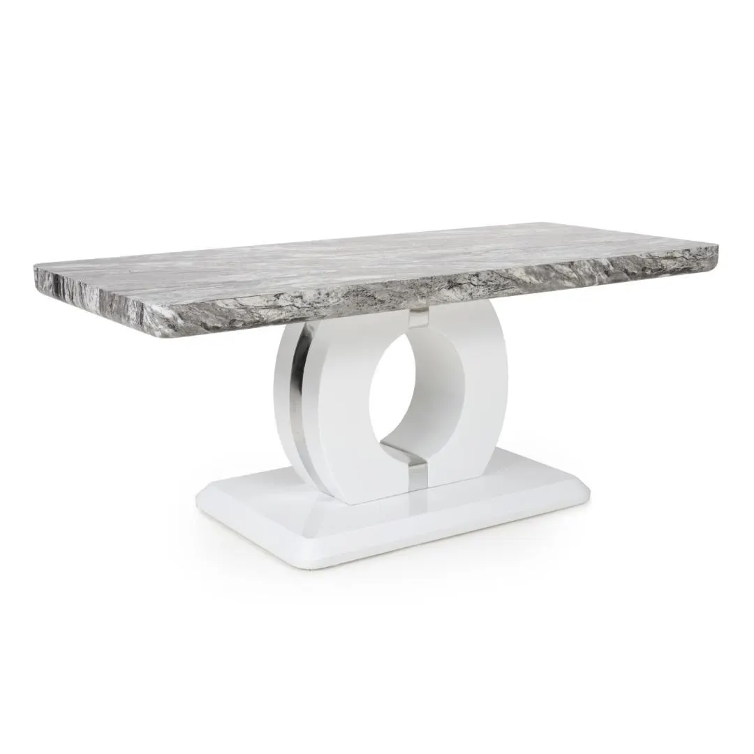 Neptune Marble Effect Grey/White Coffee Table