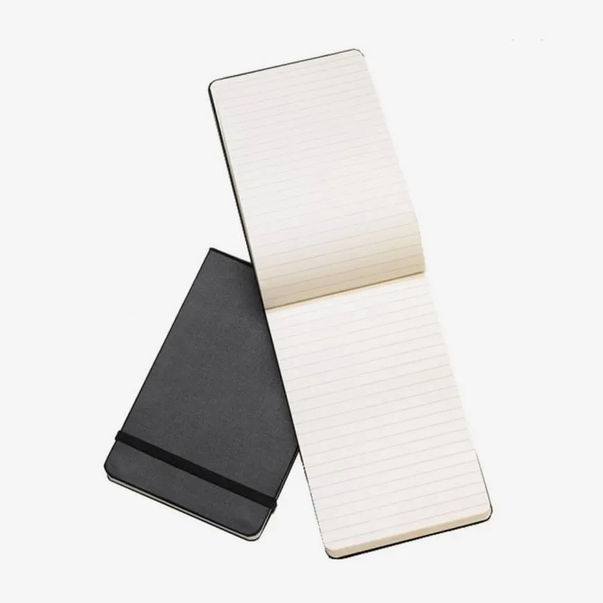 Cuaderno Reportero De Bolsillo Rayas Negro Hc