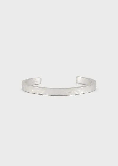 Sterling silver logo bangle