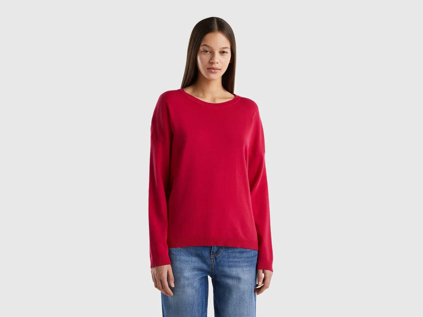 Maglia in cotone con scollo rotondo