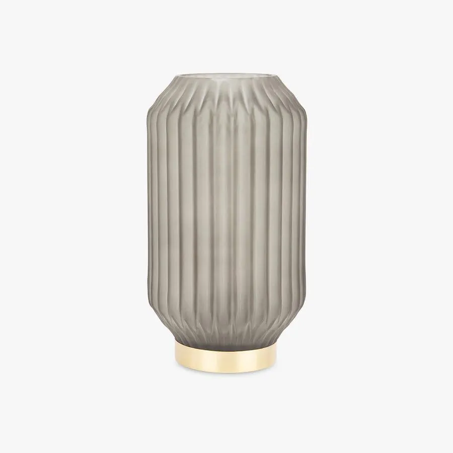 Lanterna com luz LED cinza d15x27 cm ELBA