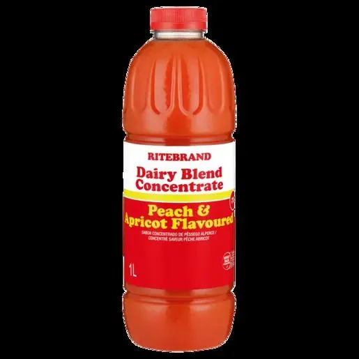 Ritebrand Peach & Apricot Flavoured Dairy Blend Concentrate 1L