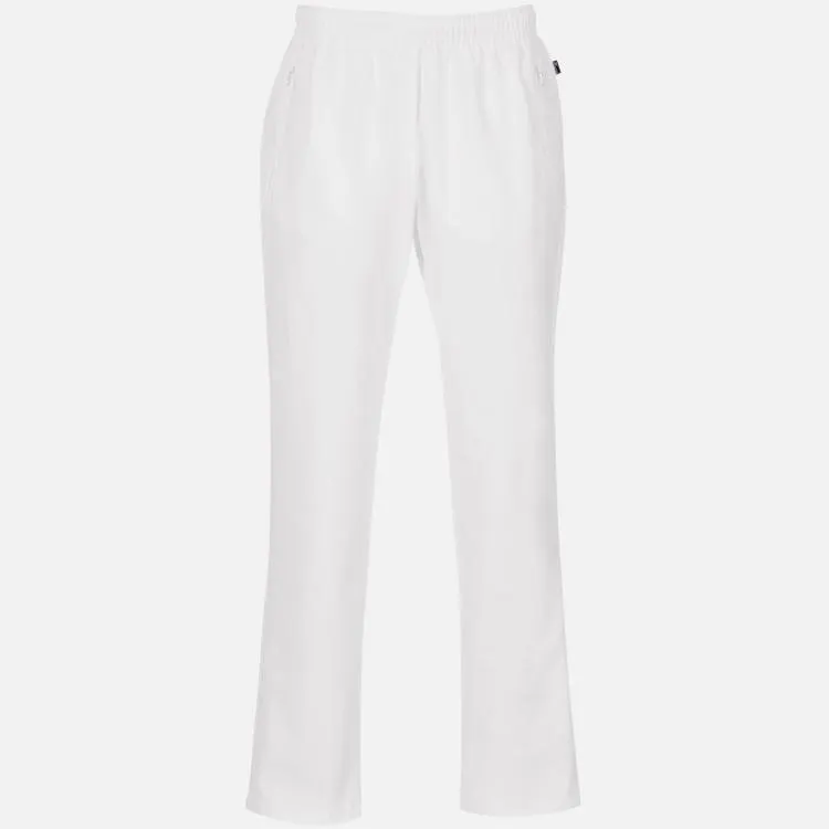 Freizeithose aus elastischer Webware Weiss