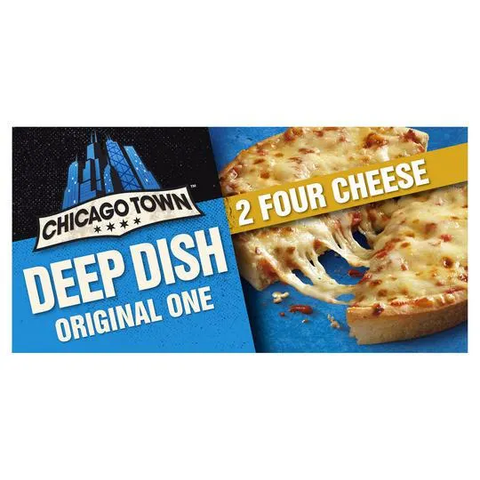 Chicago Town Fully Loaded Deep Dish 2 Four Cheese Pizzas 2 x 148g (296g)
