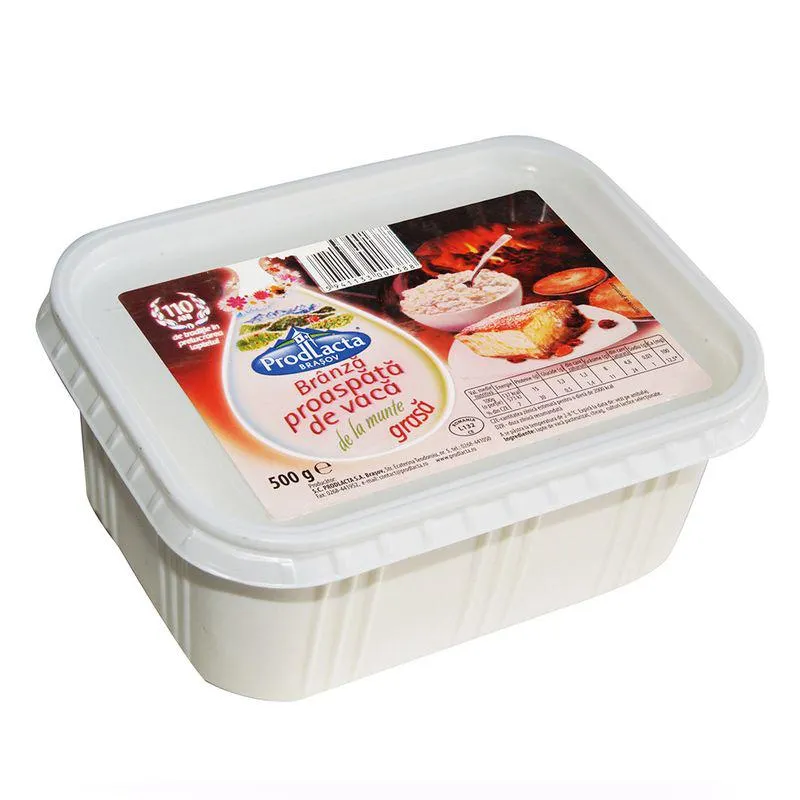 Branza grasa de vaci Prodlacta, proaspata, 500 g Branza grasa de vaci Prodlacta, proaspata, 500 g