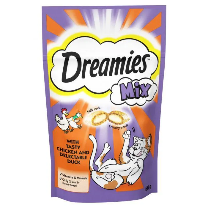 Dreamies Mi x Cat Treats With Chicken & Duck 60g