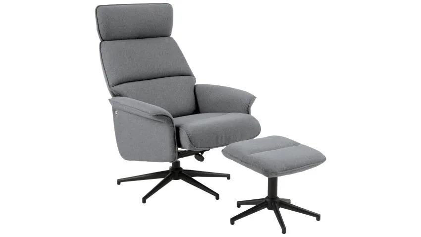 ALURA-nojatuoli ja rahi Metro-kangas, harmaa