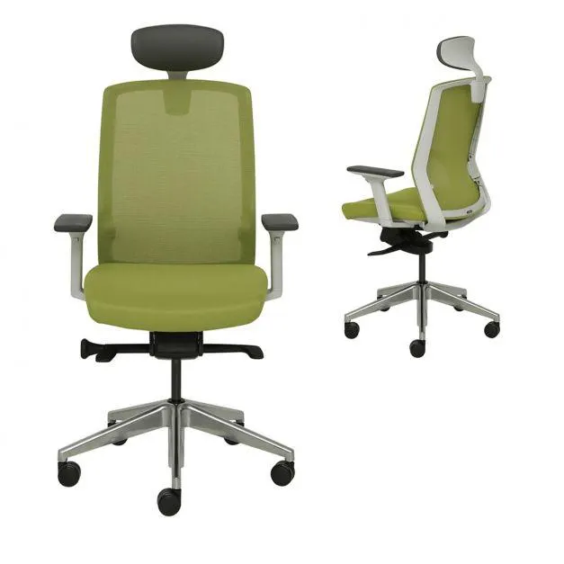 J1 - silla ejecutiva con cabecera color verde