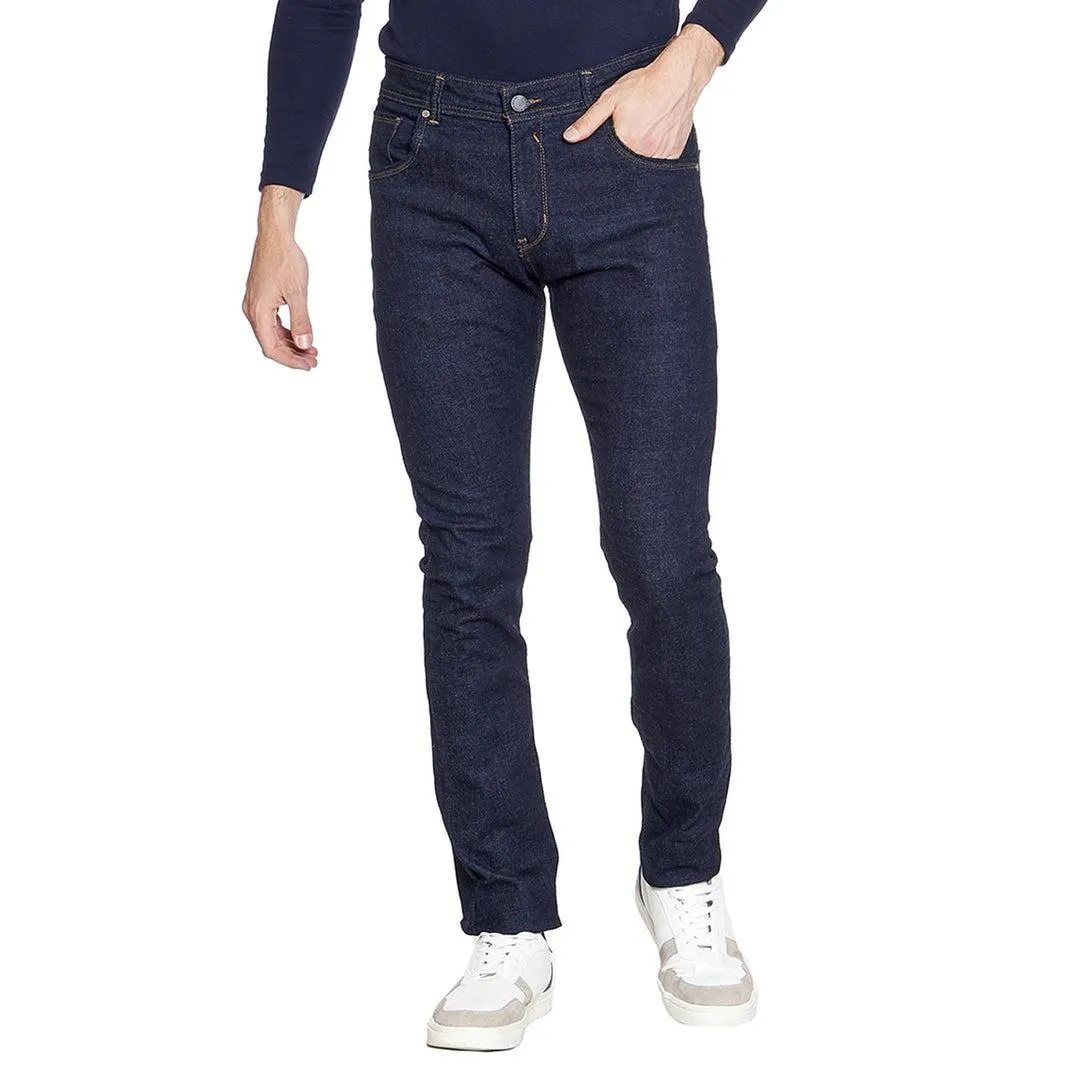 Jeans Hombre Moda Casual Urbano Básico Corte Slim Fit Azul Índigo Cómodo 880021