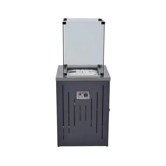 Cozy Living Lagos gas vuurtafel 51x51xH72 - donker grijs