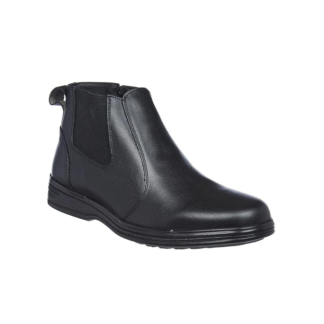 Botines Para Hombre Casuales Chelsea Negro Con Elástico
