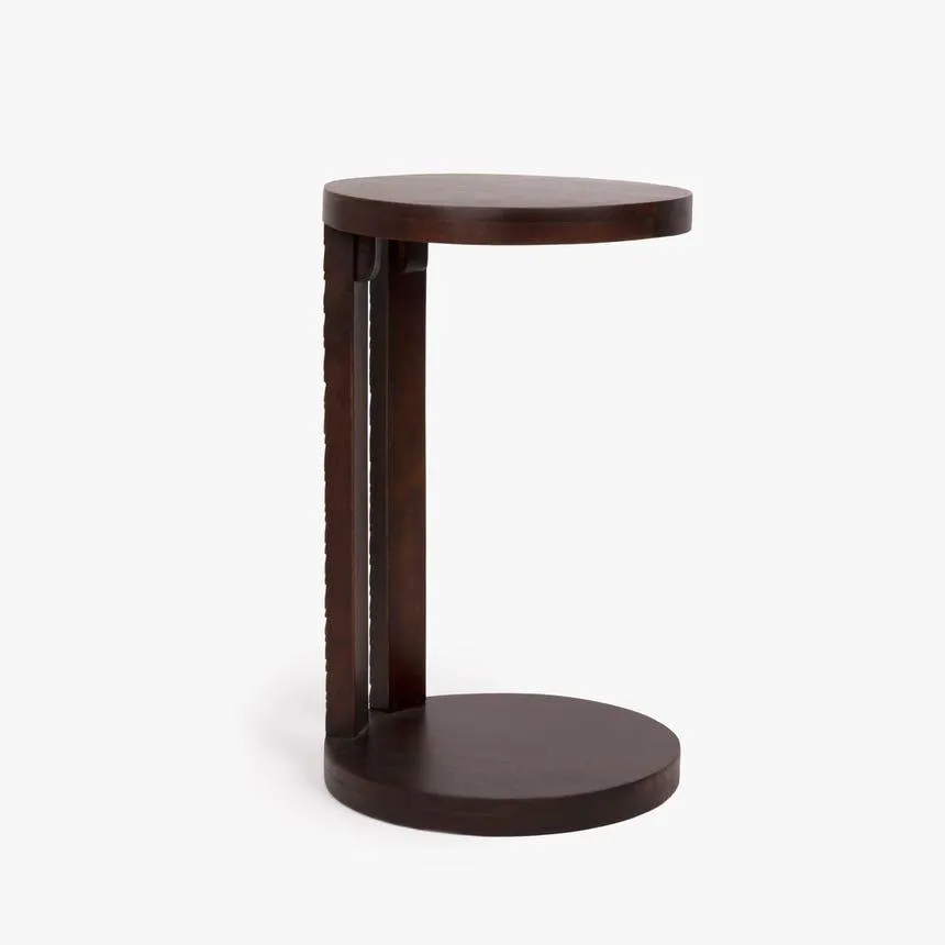 Mesa de apoio de madeira d30x50 cm KALANKI