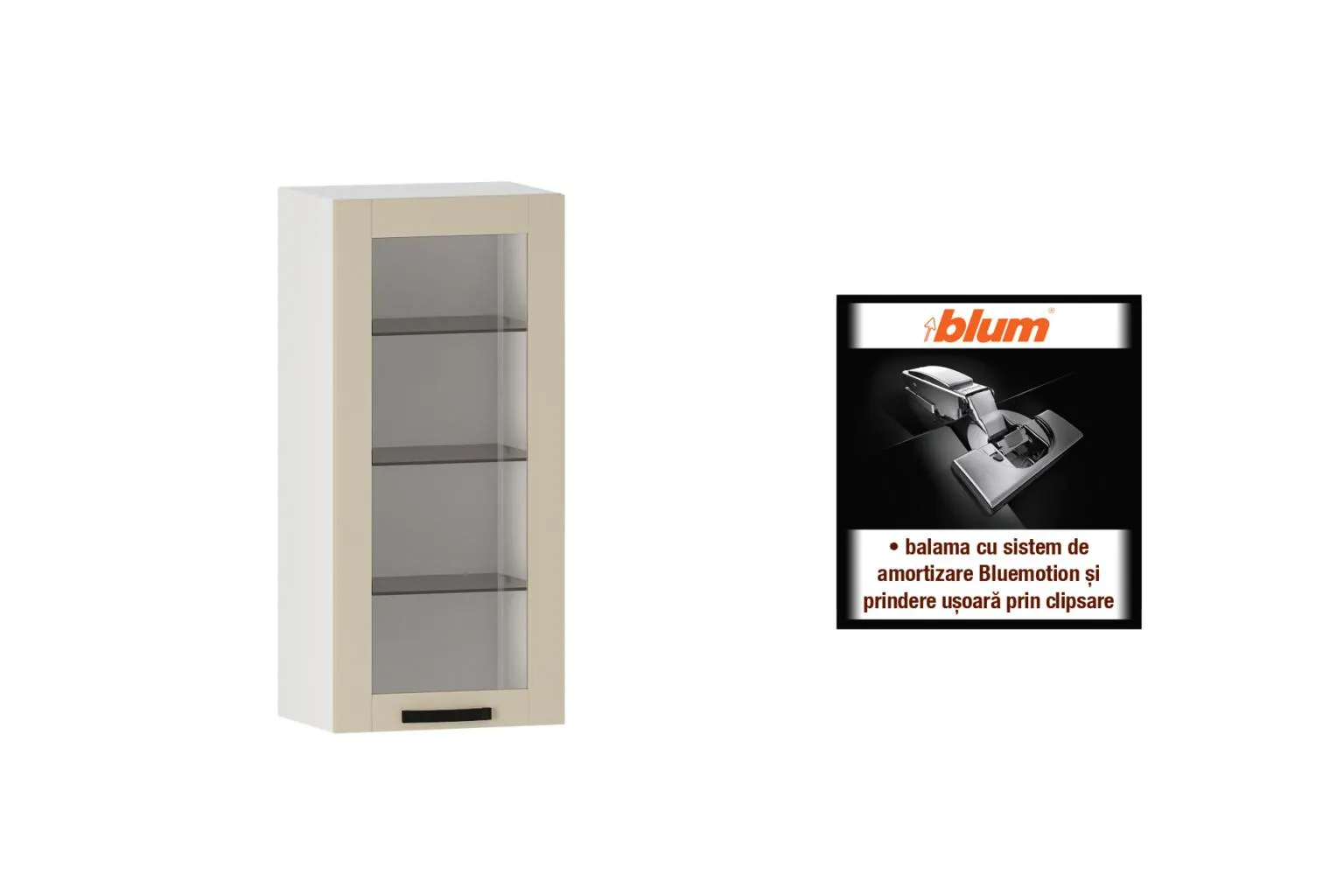 Suspendat cu vitrină L45/ H100 s&d