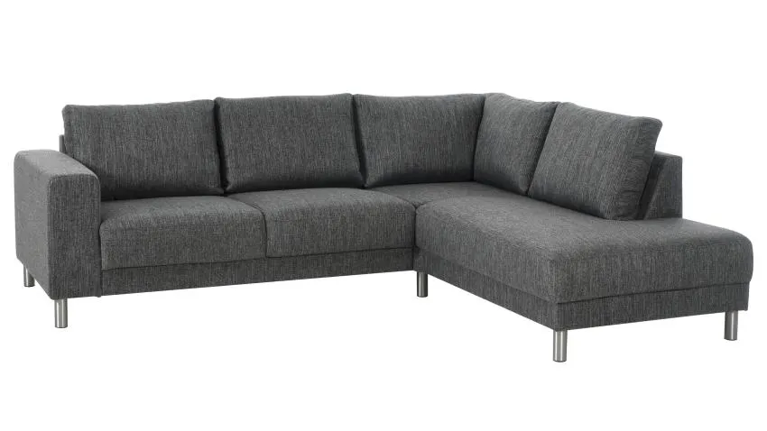 GAMMA-kulmasohva, avopäädyllä Ensa-kangas, tummanharmaa, kätisyys: oikea