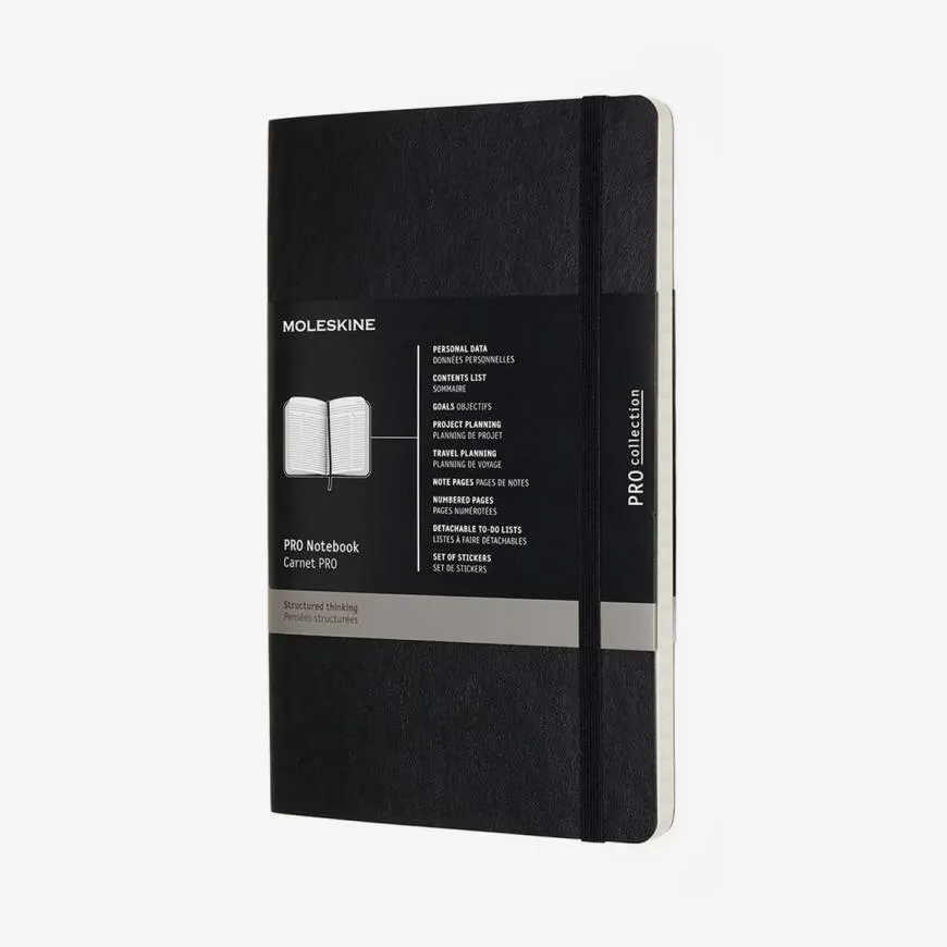 Cuaderno Profesional Grande Negro Hc