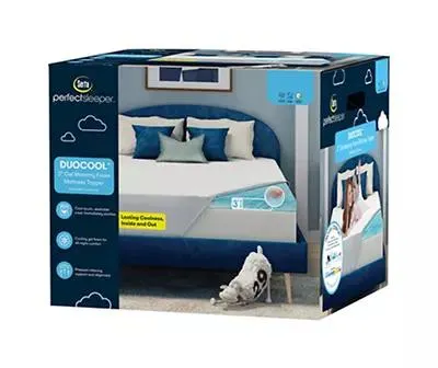 Duocool 3" King Gel Memory Foam Mattress Topper