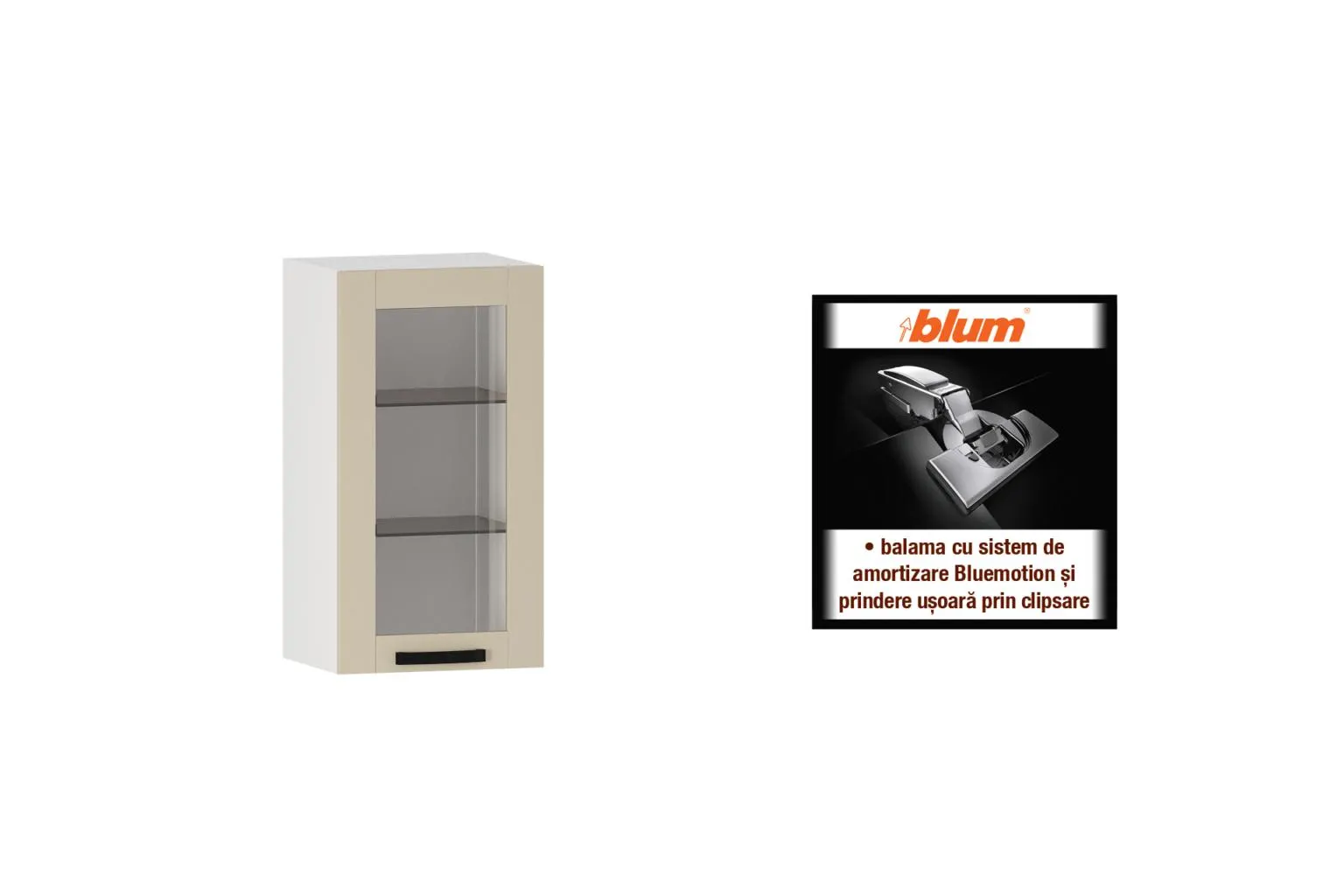 Suspendat cu vitrină L40 s&d