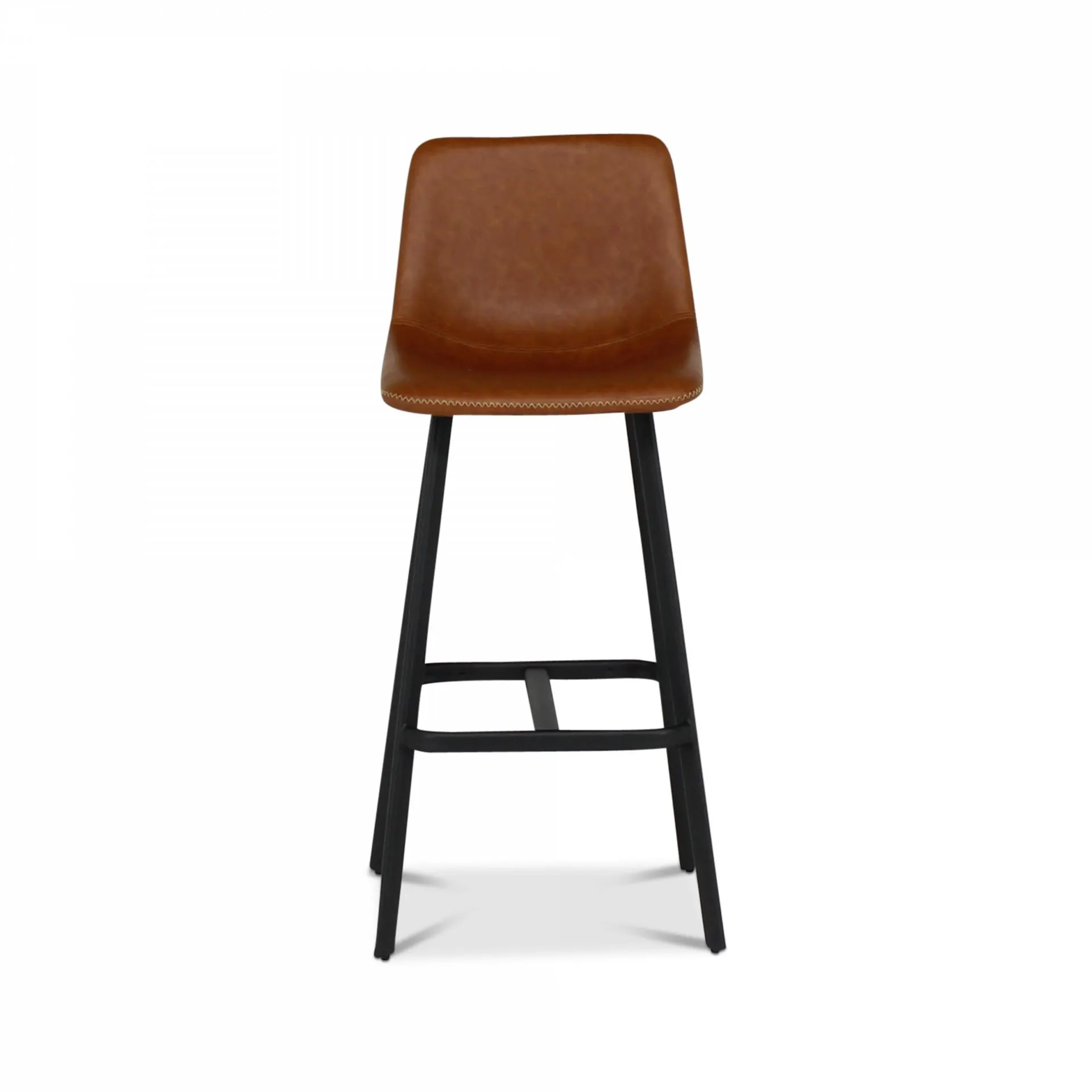 Barstoel AMBROS PU retro leather look brandy 691B - ZH76,5cm