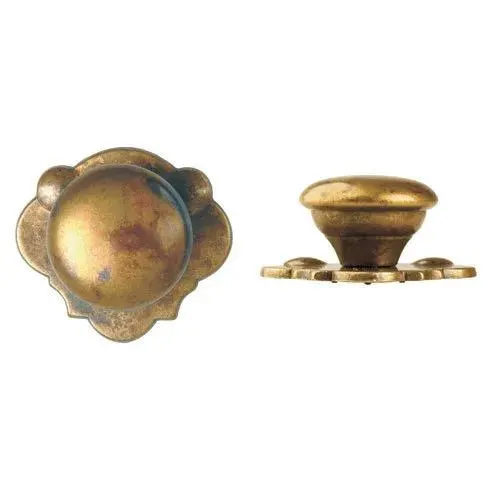 Marella Classic Round Cabinet Knob with Backplate