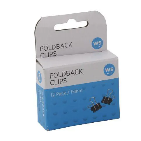 WS Foldback Clips 15mm 12 Pack