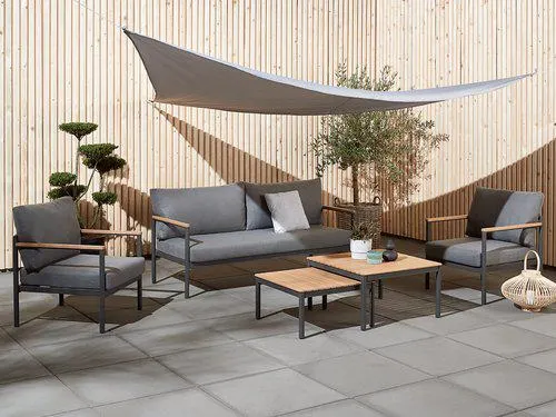 Set lounge ODDESUND 5 posti grigio