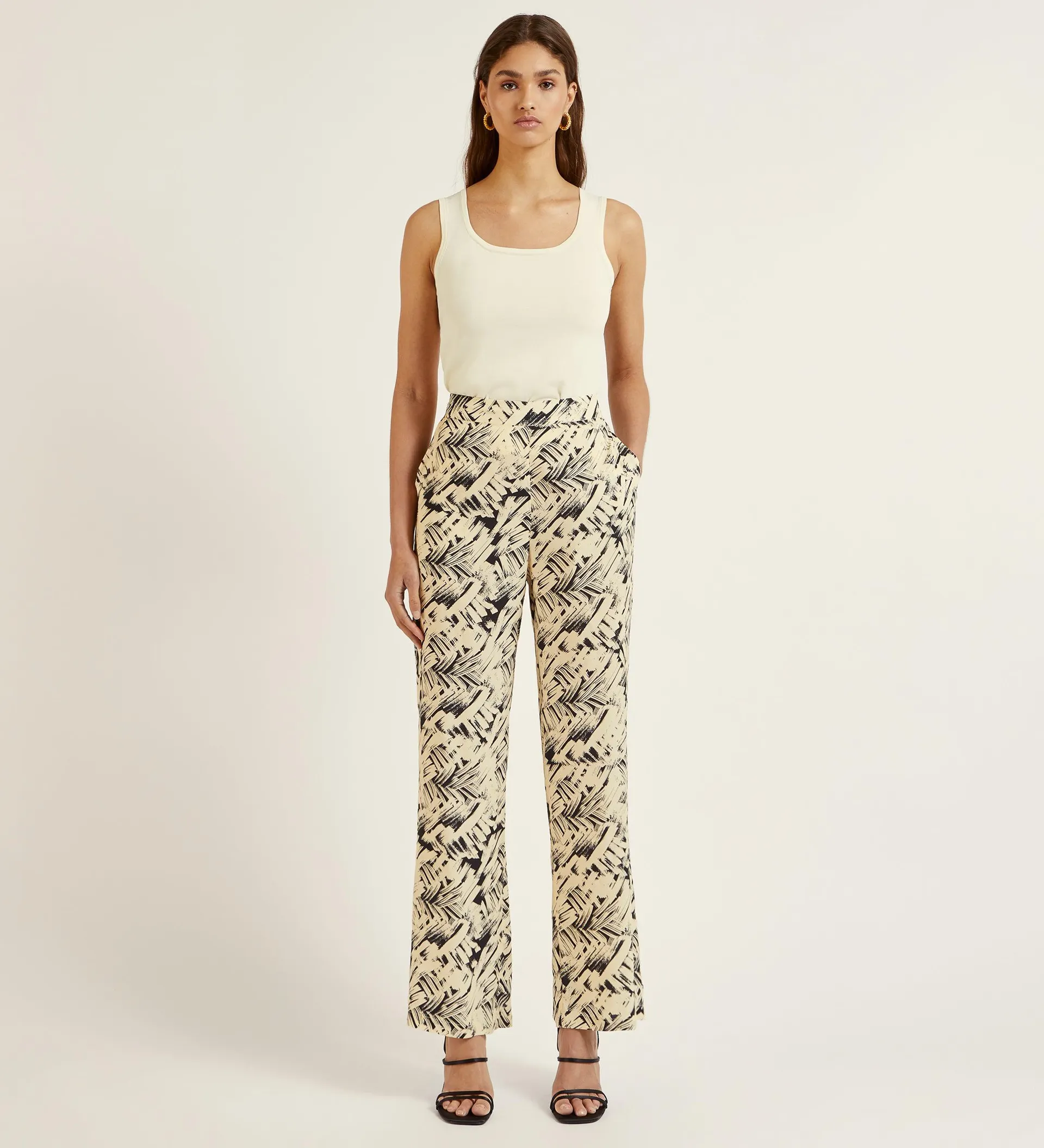 Pantalón crop estampado