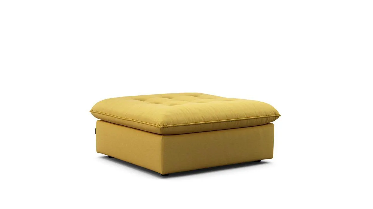 CONTRASTE Pouf carré en tissu