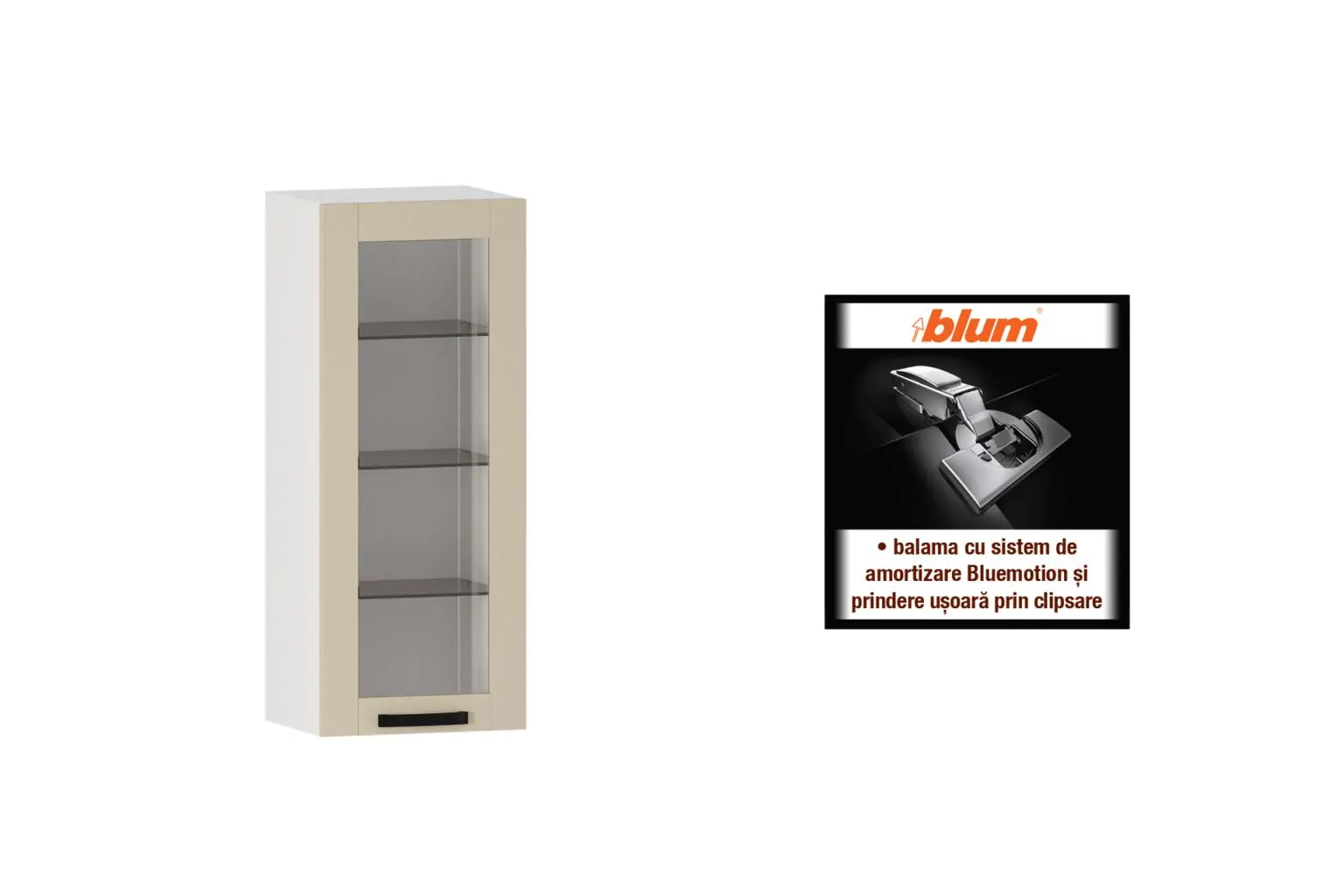 Suspendat cu vitrină L40/ H100 s&d