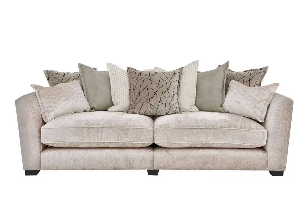 Boutique Lavish Fabric 4 Seater Split Scatter Back Sofa