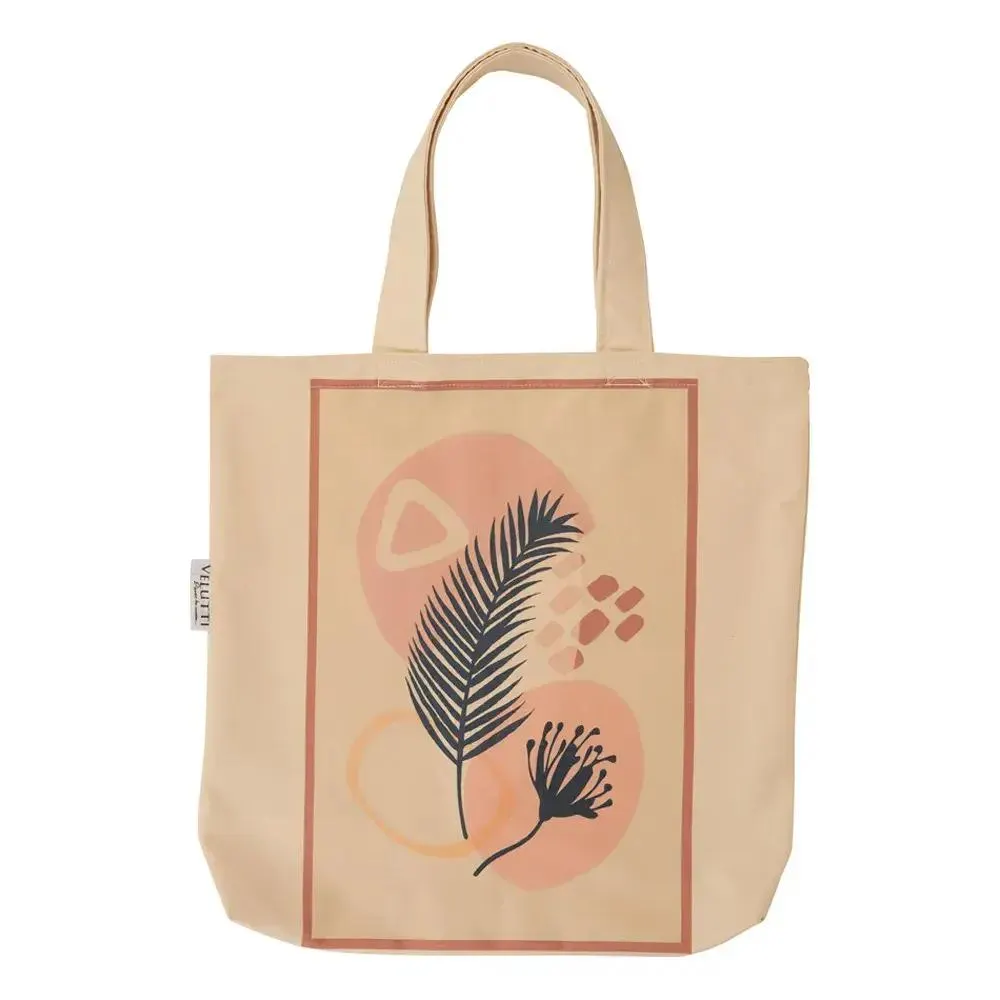 Bolsa Ecologica Grande 53x55 Cm Hojas Beige