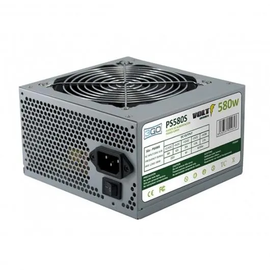 FUENTE ALIM. 580W 3Go (24pin,Sata,12cm)