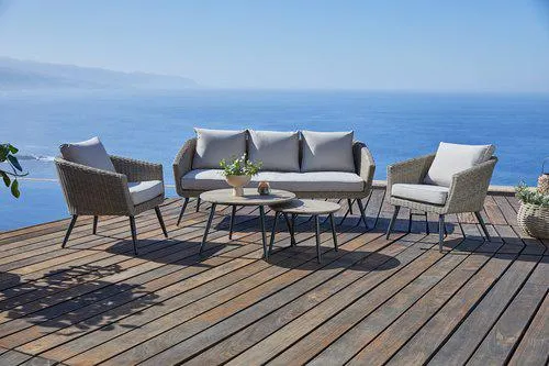 Set lounge SANDBAKKE 5 posti naturale