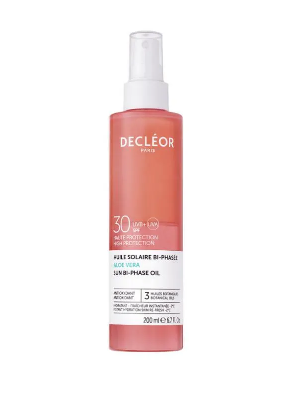 Huile solaire bi-phasée corps SPF30 aloe vera 200ml