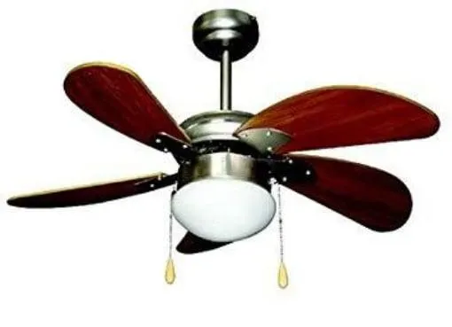 ZEPHIR VENTILATORE DA SOFFITTO 5 PALE 76 CM CON LUCE MARRONE REVERS COMANDO A CORDICELLA