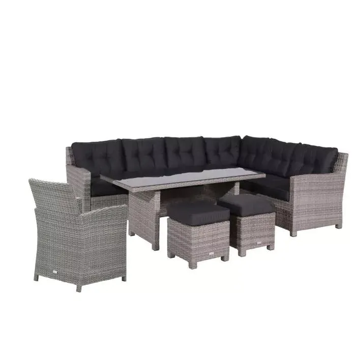 Jaru lounge dining set 6-delig rechts - extra luxe kussens
