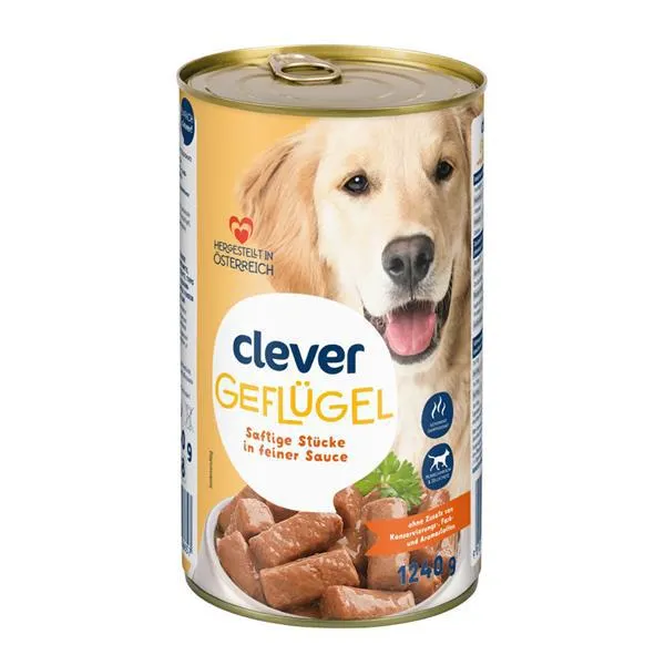 Clever Hund Geflügel in Sauce