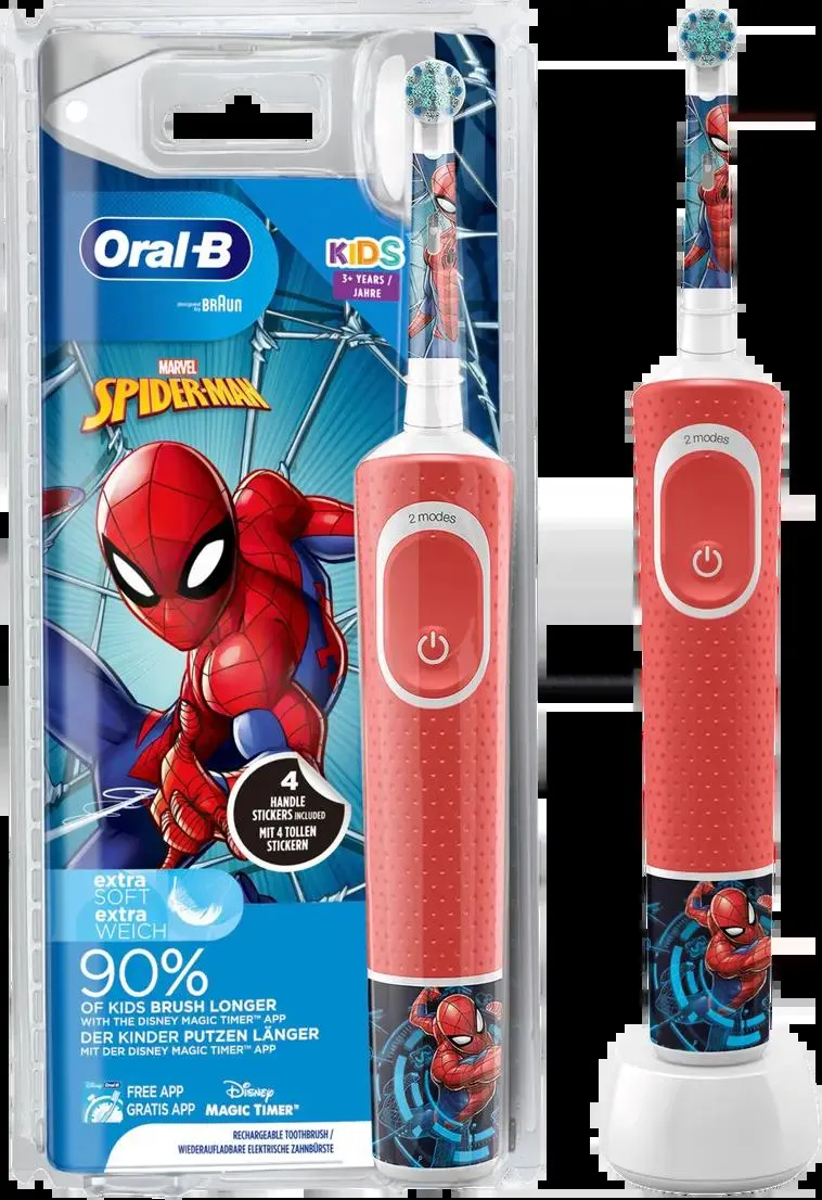 Oral-B Kids Spider-Man -Sähköhammasharja Braun-tekniikalla