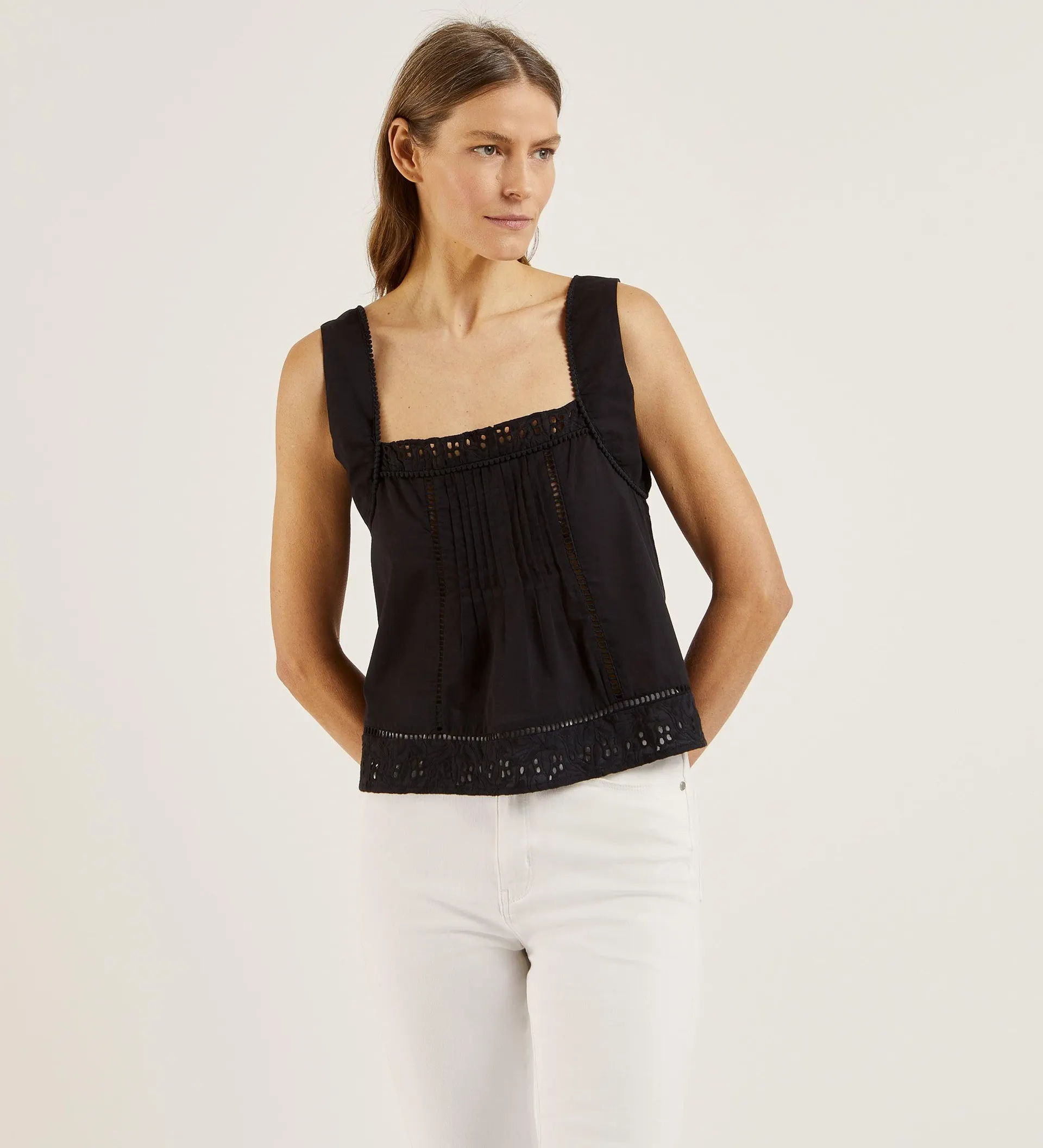 Top algodon bordados