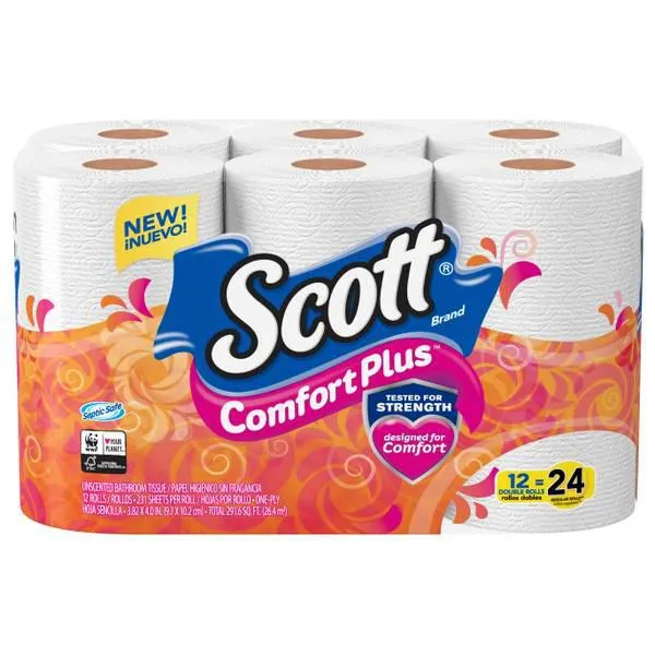12-Count Comfort Plus Toilet Paper