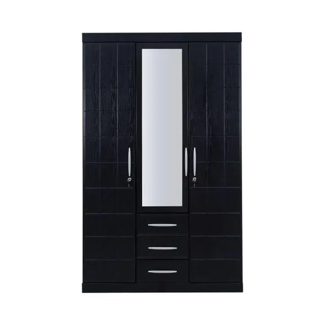 Valerie Double Compact Wardrobe with Mirror