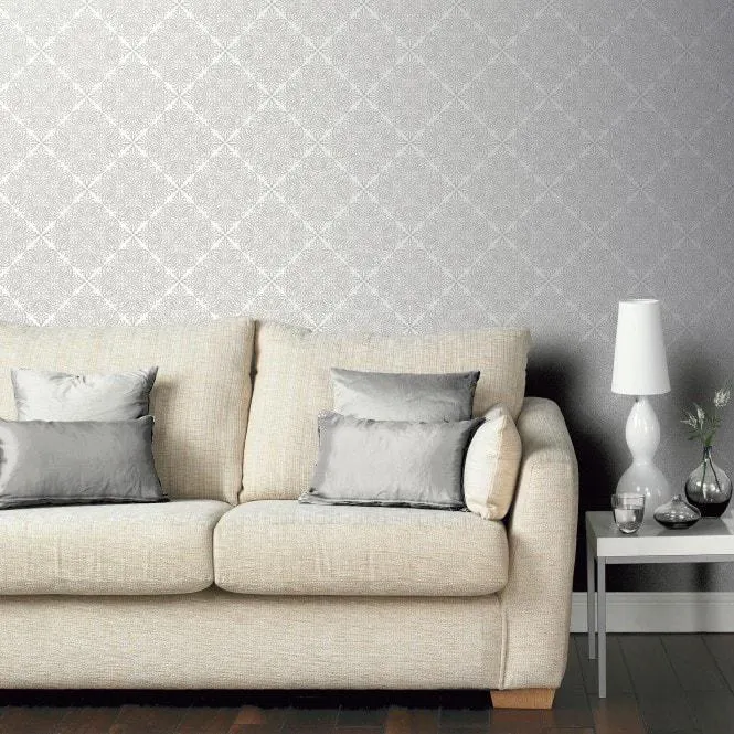 Celestial wallpaper in White, Silver
