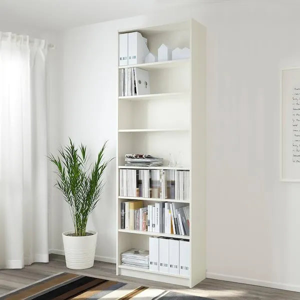 Libreria con elemento top, bianco,