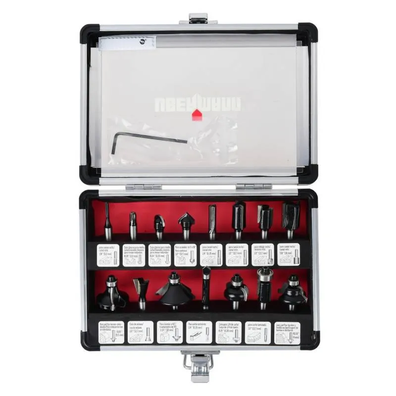 Set 15 Fresas 1/4" Ubermann