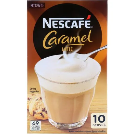 Nescafe Cafe Menu Caramel Latte 10 Pack